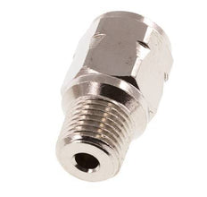 R/Rp 1/4'' M/F Mini Check Valve Nickel-Plated Brass 10 bar (145 psi) NBR No Spring