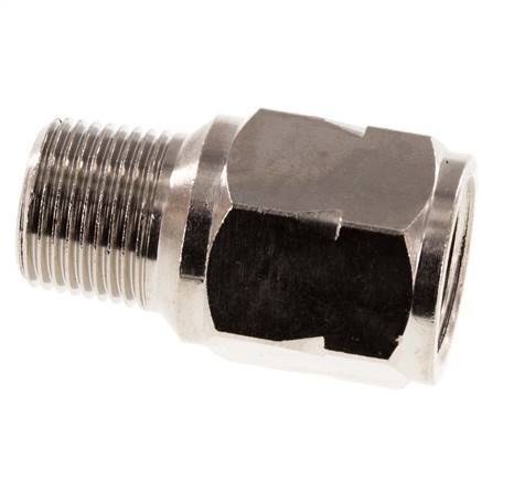 R/Rp 3/8'' M/F Mini Clapet Anti Retour Nickelé Laiton 10 Bar (145 Psi) NBR Pas De Ressort