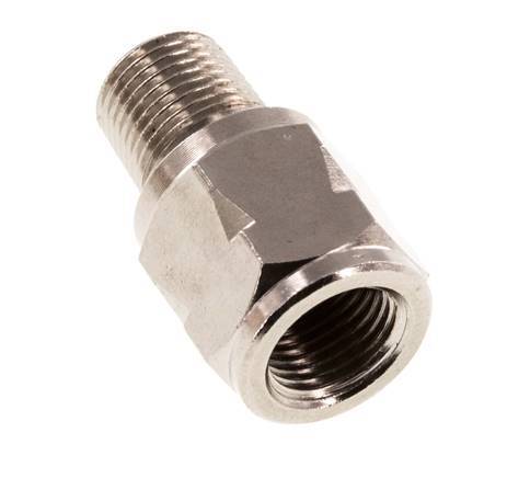 R/Rp 1/8'' M/F Mini Clapet Anti Retour Nickelé Laiton 10 Bar (145 Psi) FKM Pas De Ressort
