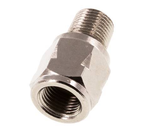 R/Rp 1/8'' M/F Mini Clapet Anti Retour Nickelé Laiton 10 Bar (145 Psi) FKM Pas De Ressort