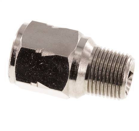 R/Rp 3/8'' M/F Mini Check Valve Nickel-Plated Brass 10 bar (145 psi) FKM No Spring