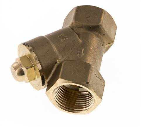 Rp 1-1/4'' Brass Y Check Valve 16 bar (232 psi) FKM