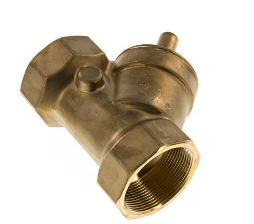 Rp 1-1/2'' Laiton Clapet Anti Retour En Y 16 Bar (232 Psi) FKM