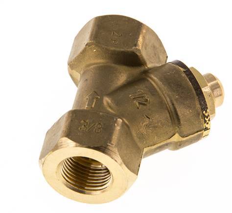 Rp 3/8'' Brass Y Check Valve 10 bar (145 psi) FKM
