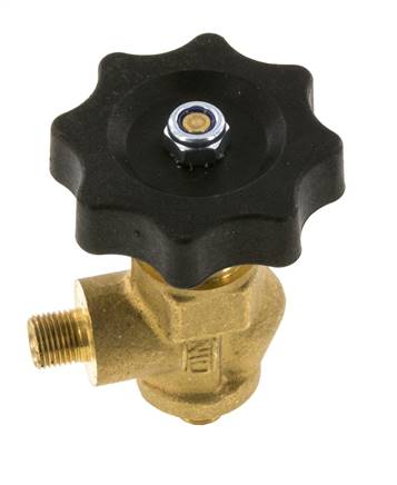 G 1/8'' Robinet à boisseau sphérique laiton coudé 40 bar avec volant