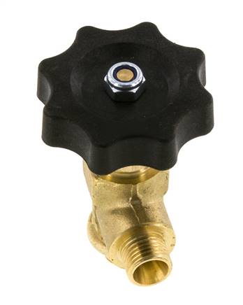 G 1/4'' Robinet à boisseau sphérique laiton coudé 40 bar avec volant