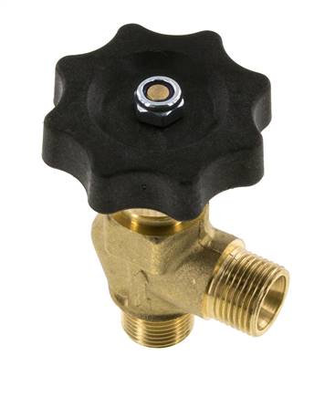 G 3/8'' Robinet à boisseau sphérique laiton coudé 40 bar avec volant
