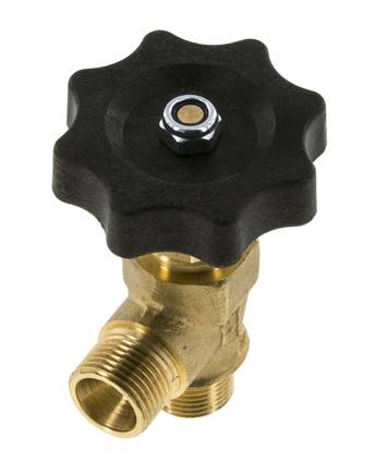 G 3/8'' Robinet à boisseau sphérique laiton coudé 40 bar avec volant
