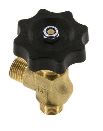 G 3/8'' Robinet à boisseau sphérique laiton coudé 40 bar avec volant
