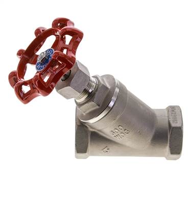G 1-1/4'' Vanne à siège incliné inox 40 bar