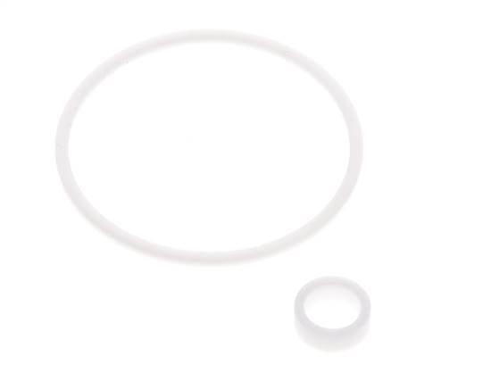 Kit de joints PTFE pour filtre à tamis 1-1/4", maille 0,8mm, DIN 3202-M8 [2 pièces]
