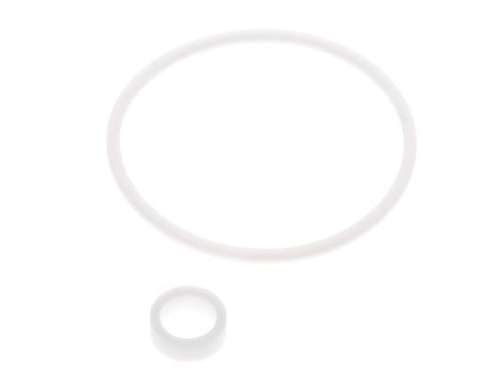 Kit de joints PTFE pour filtre à tamis 1-1/4", maille 0,8mm, DIN 3202-M8 [2 pièces]