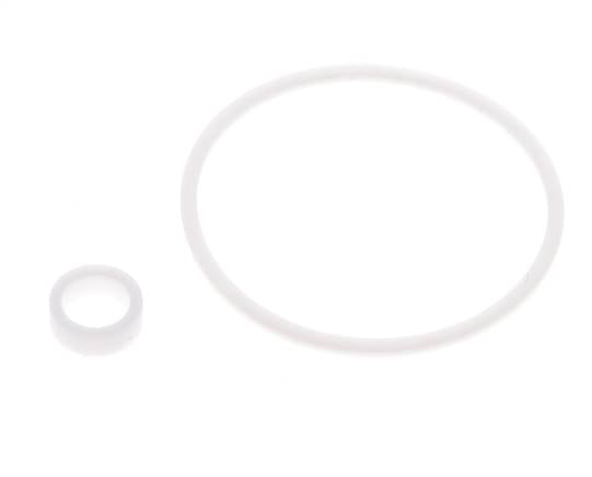 Kit de joints PTFE pour filtre à tamis 1-1/4", maille 0,8mm, DIN 3202-M8 [2 pièces]