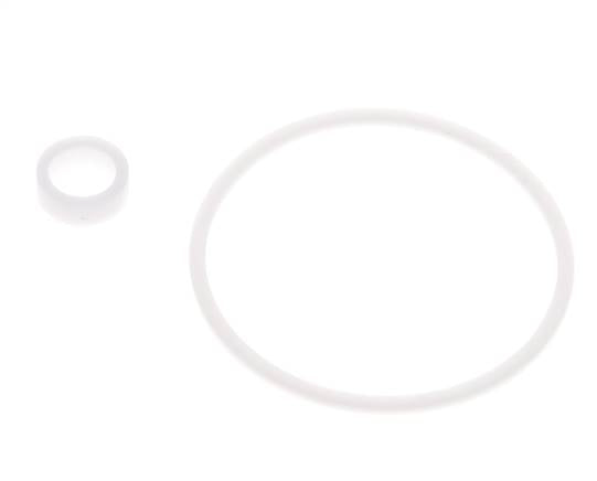 Kit de joints PTFE pour filtre à tamis 1-1/4", maille 0,8mm, DIN 3202-M8 [2 pièces]