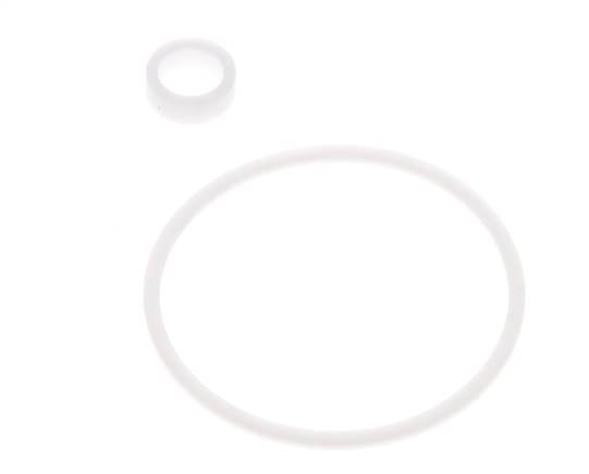 Kit de joints PTFE pour filtre à tamis 1-1/4", maille 0,8mm, DIN 3202-M8 [2 pièces]