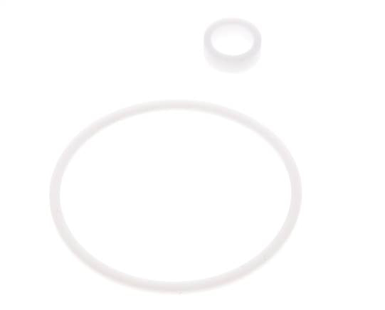 Kit de joints PTFE pour filtre à tamis 1-1/4", maille 0,8mm, DIN 3202-M8 [2 pièces]