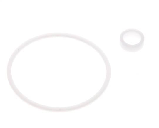 Kit de joints PTFE pour filtre à tamis 1-1/4", maille 0,8mm, DIN 3202-M8 [2 pièces]