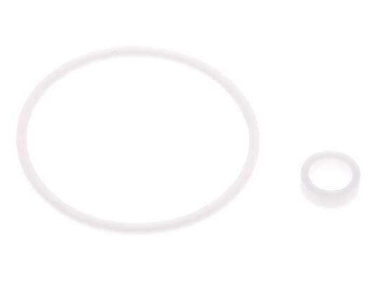 Kit de joints PTFE pour filtre à tamis 1-1/4", maille 0,8mm, DIN 3202-M8 [2 pièces]