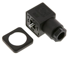 Connecteur d'électrovanne DIN 43650 forme A, taille 3, M16x1.5, 28mm, noir