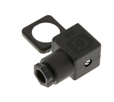 Connecteur d'électrovanne DIN 43650 forme A, taille 3, M16x1.5, 28mm, noir