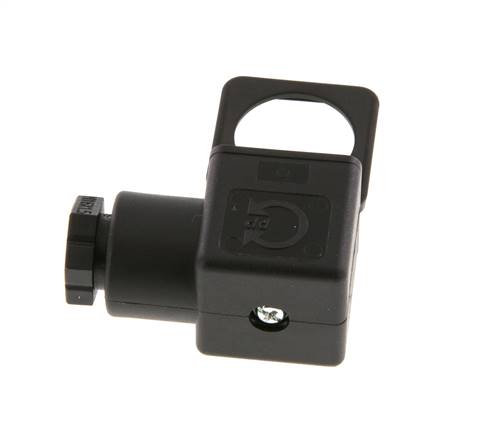 Connecteur d'électrovanne DIN 43650 forme A, taille 3, M16x1.5, 28mm, noir