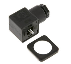 Connecteur d'électrovanne DIN 43650 forme A, taille 3, M16x1.5, 28mm, noir