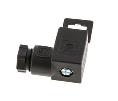 Connecteur d'électrovanne standard industriel forme C, taille 0, PG7, 27mm, noir [2 pièces]