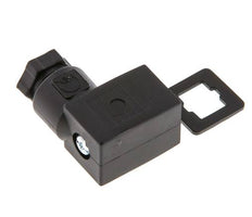Connecteur d'électrovanne standard industriel forme C, taille 0, PG7, 27mm, noir [2 pièces]
