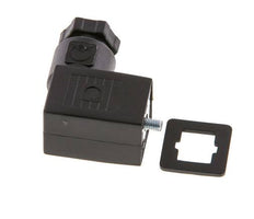 Connecteur d'électrovanne standard industriel forme C, taille 0, PG7, 27mm, noir [2 pièces]