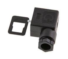 Connecteur d'électrovanne standard industriel forme B, taille 1, M16x1.5, 31mm, noir [2 pièces]