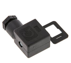 Connecteur d'électrovanne standard industriel forme B, taille 1, M16x1.5, 31mm, noir [2 pièces]