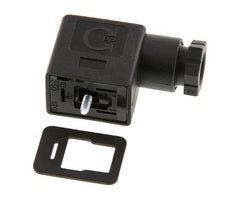 Connecteur d'électrovanne standard industriel forme B, taille 1, M16x1.5, 31mm, noir [2 pièces]