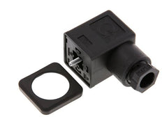 Connecteur d'électrovanne DIN 43650 forme A, taille 3, M16x1.5, 35mm, noir