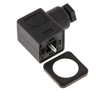 Connecteur d'électrovanne DIN 43650 forme A, taille 3, M16x1.5, 35mm, noir