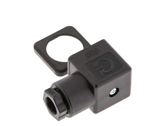 Connecteur d'électrovanne DIN 43650 forme A à 3 contacts, taille 3, M16x1.5, 28mm, noir