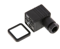 Connecteur d'électrovanne DIN 43650 forme A, taille 3, M16x1.5, 36mm, noir