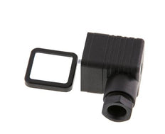 Connecteur d'électrovanne DIN 43650 forme A, taille 3, M16x1.5, 36mm, noir
