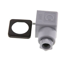 Connecteur d'électrovanne DIN 43650 forme A, taille 3, PG9, 28mm, gris