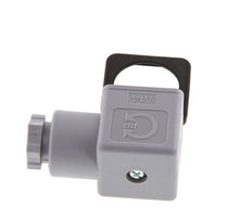 Connecteur d'électrovanne DIN 43650 forme A, taille 3, PG9, 28mm, gris