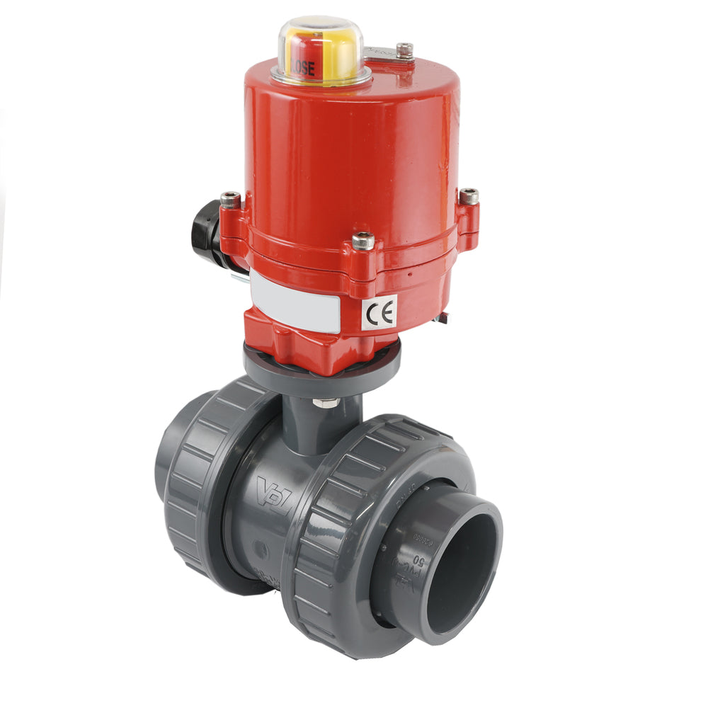 50mm 24V AC VDL 2-way PVC Electrical ball valve