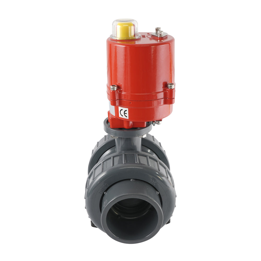 63mm 12V AC VDL 2 voies PVC Robinet à boisseau sphérique électrique